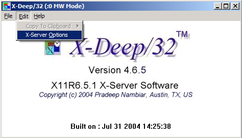 X-Server Options