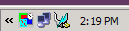 X Server taskbar button